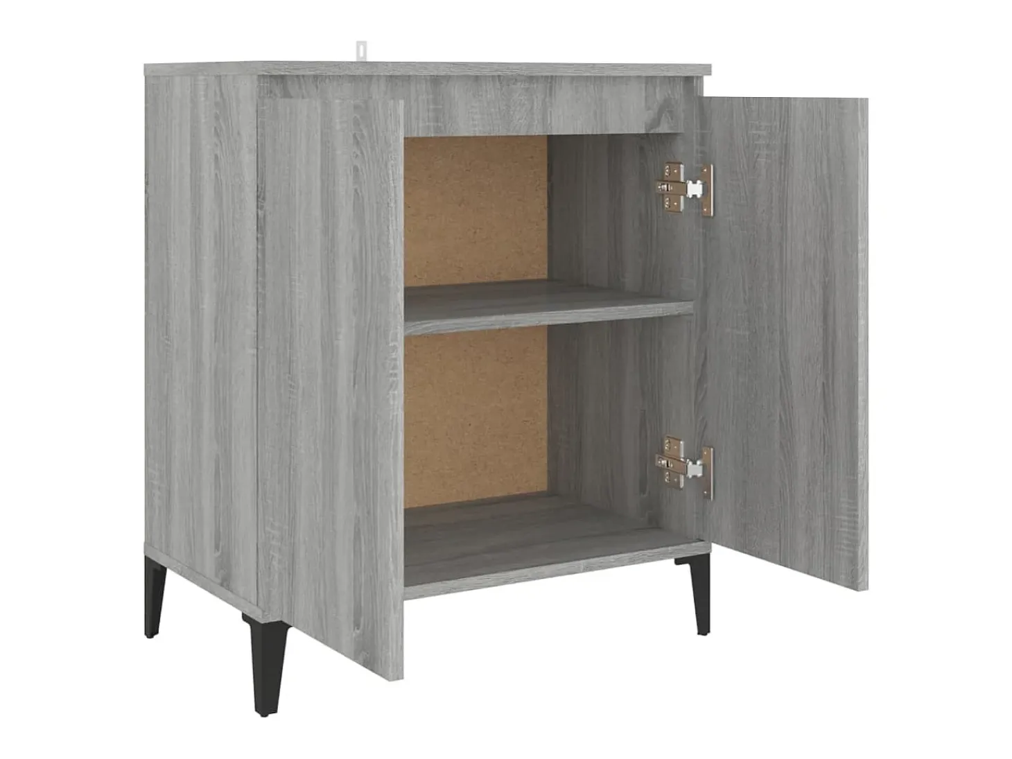 Aparador buffet cómoda armario unidad de almacenamiento organizador cocina salón salonsonoma 60 x 35 x 70 cm madera contrachapada gris 02_0036408