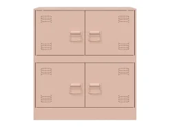 Aparador Buffet Cómoda Armario Unidad de Almacenamiento Organizador Cocina Salón Salón 67 x 39 x 73 cm Acero Rosa 02_0036206