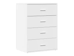 Aparador buffet cómoda armario mueble organizador cocina salón salón juego de 2 60 x 39 x 80 cm blanco madera contrachapada 02_0036683