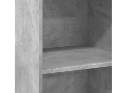 Aparador buffet cómoda armario mueble organizador cocina salón salón alto 50 x 41 x 124 cm madera contrachapada gris 02_0034446