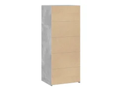 Aparador buffet cómoda armario mueble organizador cocina salón salón alto 50 x 41 x 124 cm madera contrachapada gris 02_0034446