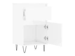 Aparador buffet cómoda armario mueble organizador cocina salón salón juego de 2 brillante 40 x 35 x 70 cm blanco madera contrachapada 02_0036706