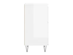 Aparador buffet cómoda armario mueble organizador cocina salón salón juego de 2 brillante 40 x 35 x 70 cm blanco madera contrachapada 02_0036706