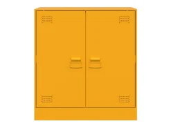 Aparador buffet cómoda armario mueble organizador cocina salón salón amarillo mostaza 67 x 39 x 73 cm acero Amarillo 02_0035700