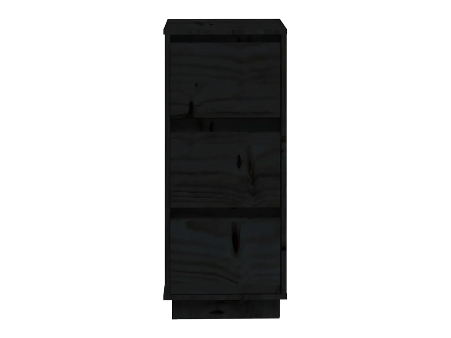 Aparador buffet cómoda armario unidad de almacenamiento organizador cocina salón salón juego de 2 32 x 34 x 75 cm madera maciza de pino negro 02_0036896