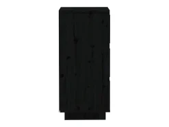 Aparador buffet cómoda armario unidad de almacenamiento organizador cocina salón salón juego de 2 32 x 34 x 75 cm madera maciza de pino negro 02_0036896