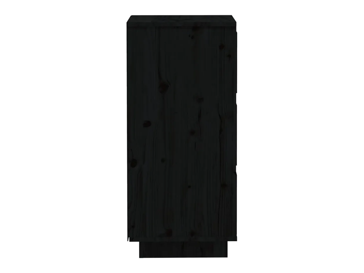 Aparador buffet cómoda armario unidad de almacenamiento organizador cocina salón salón juego de 2 32 x 34 x 75 cm madera maciza de pino negro 02_0036896