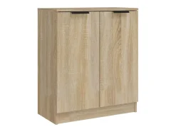 Aparador buffet cómoda armario unidad de almacenamiento organizador cocina salón salón juego de 2 sonoma 60 x 30 x 70 cm marrón madera contrachapada 02_0036811