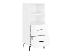 Aparador buffet cómoda armario mueble organizador cocina salón salón brillante 34,5 x 34 x 90 cm madera contrachapada blanco 02_0030602