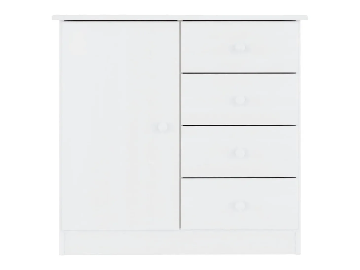 Aparador buffet cómoda armario unidad de almacenamiento organizador cocina salón salón 77 x 35 x 73 cm madera maciza de pino blanco 02_0029681