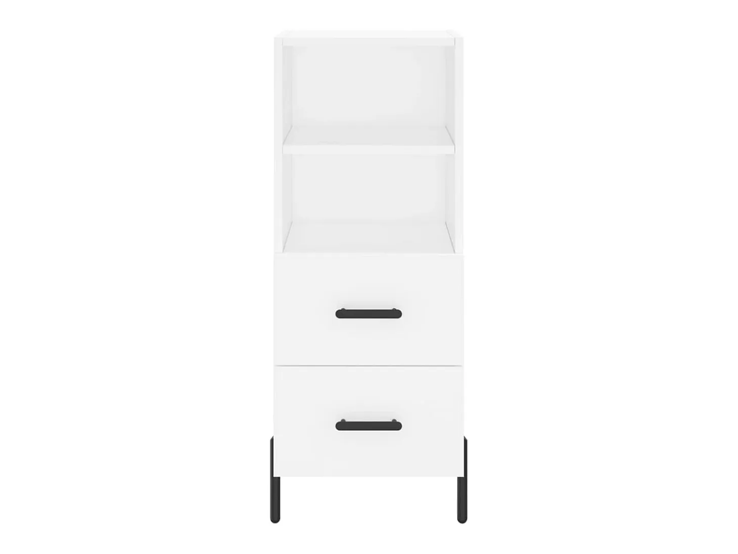 Aparador buffet cómoda armario mueble organizador cocina salón salón alto 34,5 x 34 x 180 cm madera contrachapada blanco 02_0032348