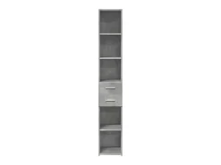 Aparador buffet cómoda armario mueble organizador cocina salón salón alto 30 x 42,5 x 185 cm madera contrachapada gris 02_0034237