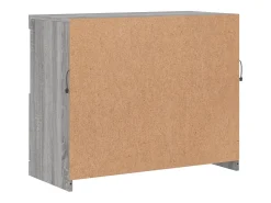 Aparador buffet cómoda armario mueble organizador cocina salón salón con luces LED Sonoma 81 x 37 x 67 cm gris 02_0030084