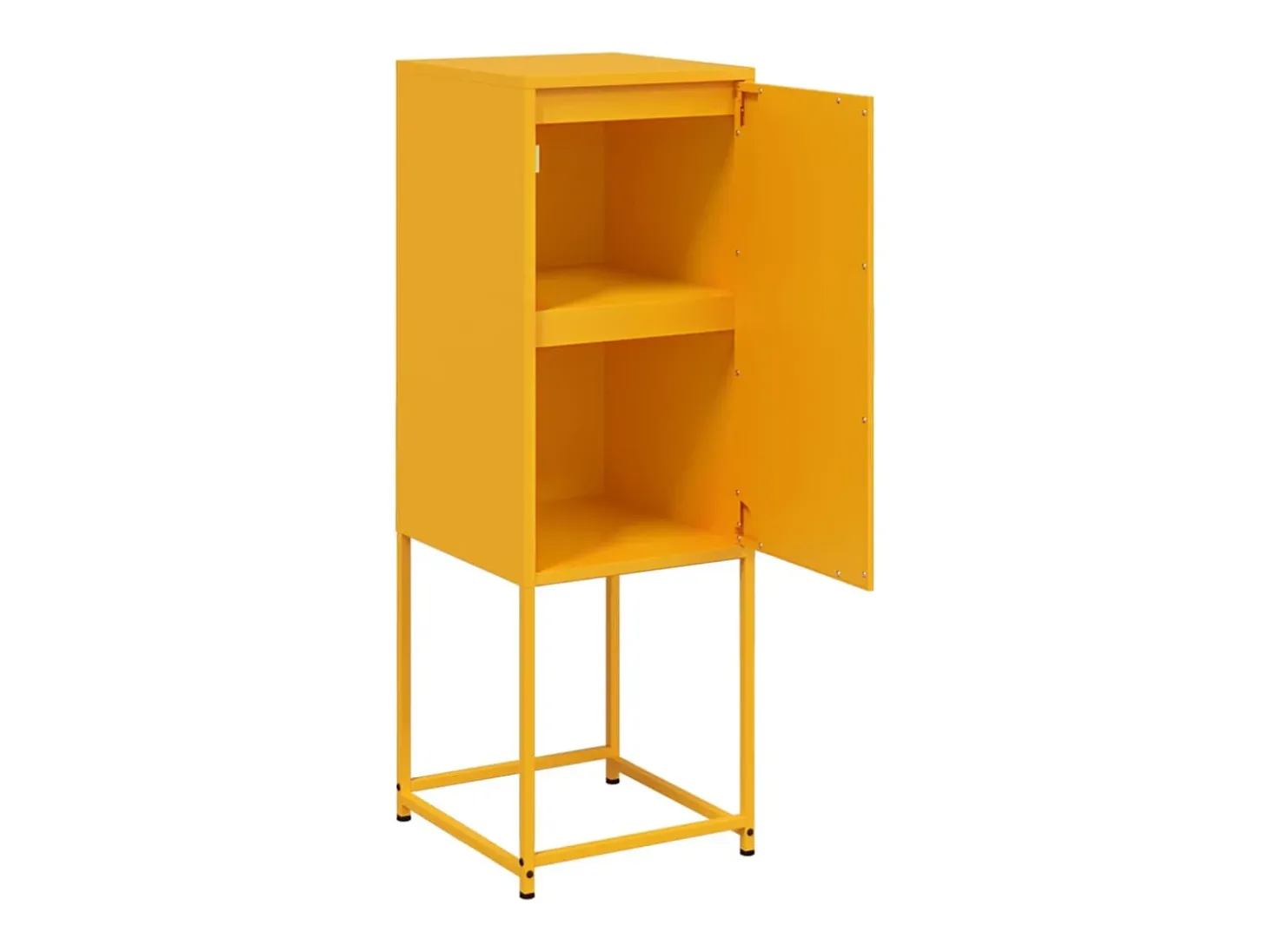 Aparador buffet cómoda armario mueble organizador cocina salón salón amarillo mostaza 36 x 39 x 107 cm acero Amarillo 02_0035691