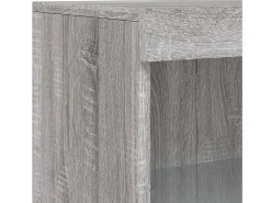 Aparador buffet cómoda armario mueble organizador cocina salón salón con luces LED Sonoma 60,5 x 37 x 100 cm gris 02_0030077