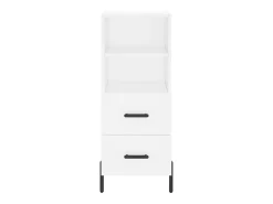 Aparador buffet cómoda armario mueble organizador cocina salón salón alto 34,5 x 34 x 180 cm madera contrachapada blanco 02_0032369