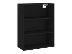Aparador buffet cómoda armario mueble organizador cocina salón salón alto 69,5 x 34 x 180 cm madera contrachapada negra 02_0035035