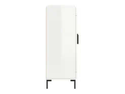Aparador buffet cómoda armario mueble organizador cocina salón brillante 69,5 x 34 x 90 cm madera contrachapada blanco 02_0030700