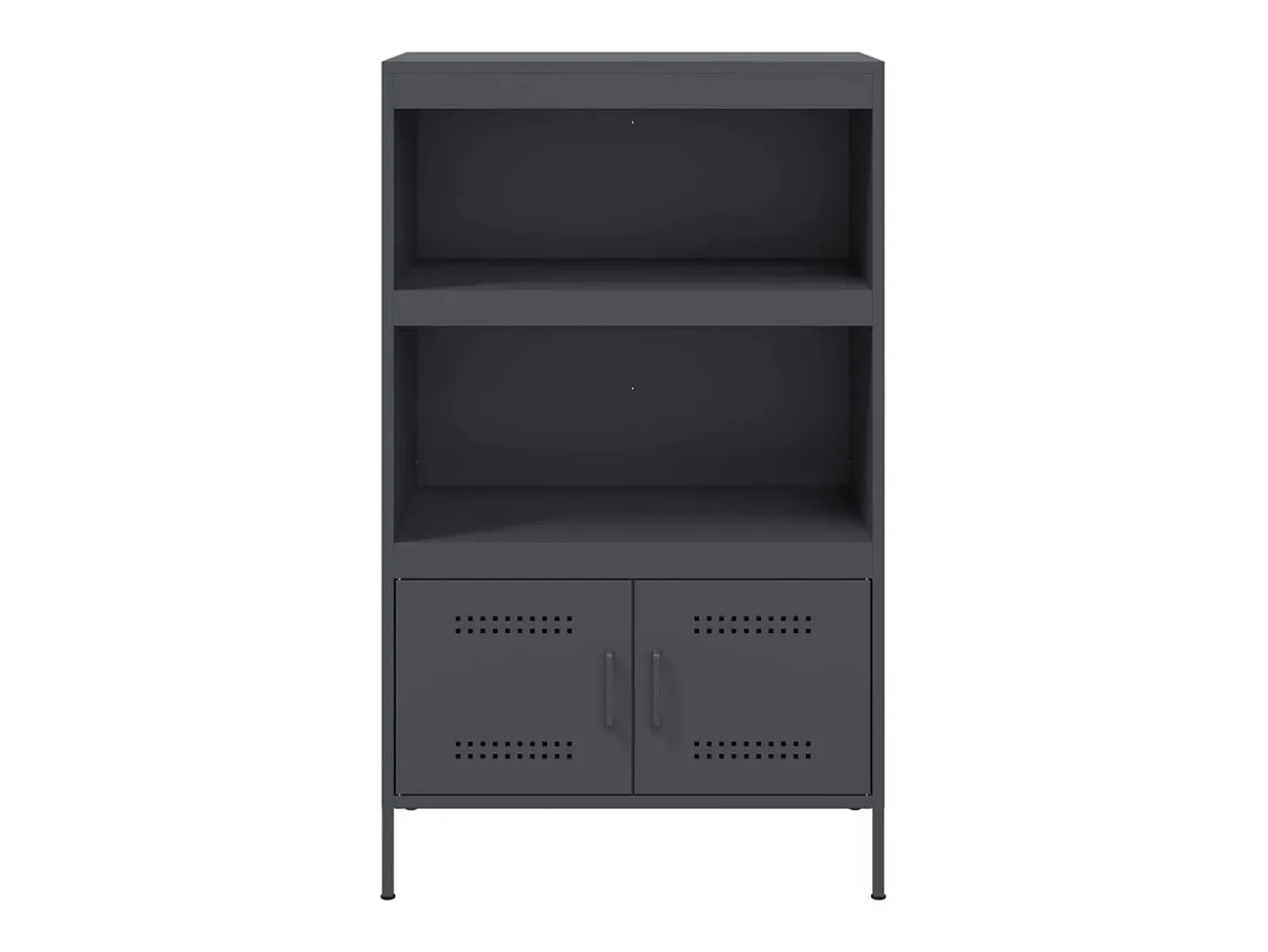 Aparador buffet cómoda armario mueble organizador cocina salón salón alto 68 x 39 x 113 cm acero antracita 02_0032212