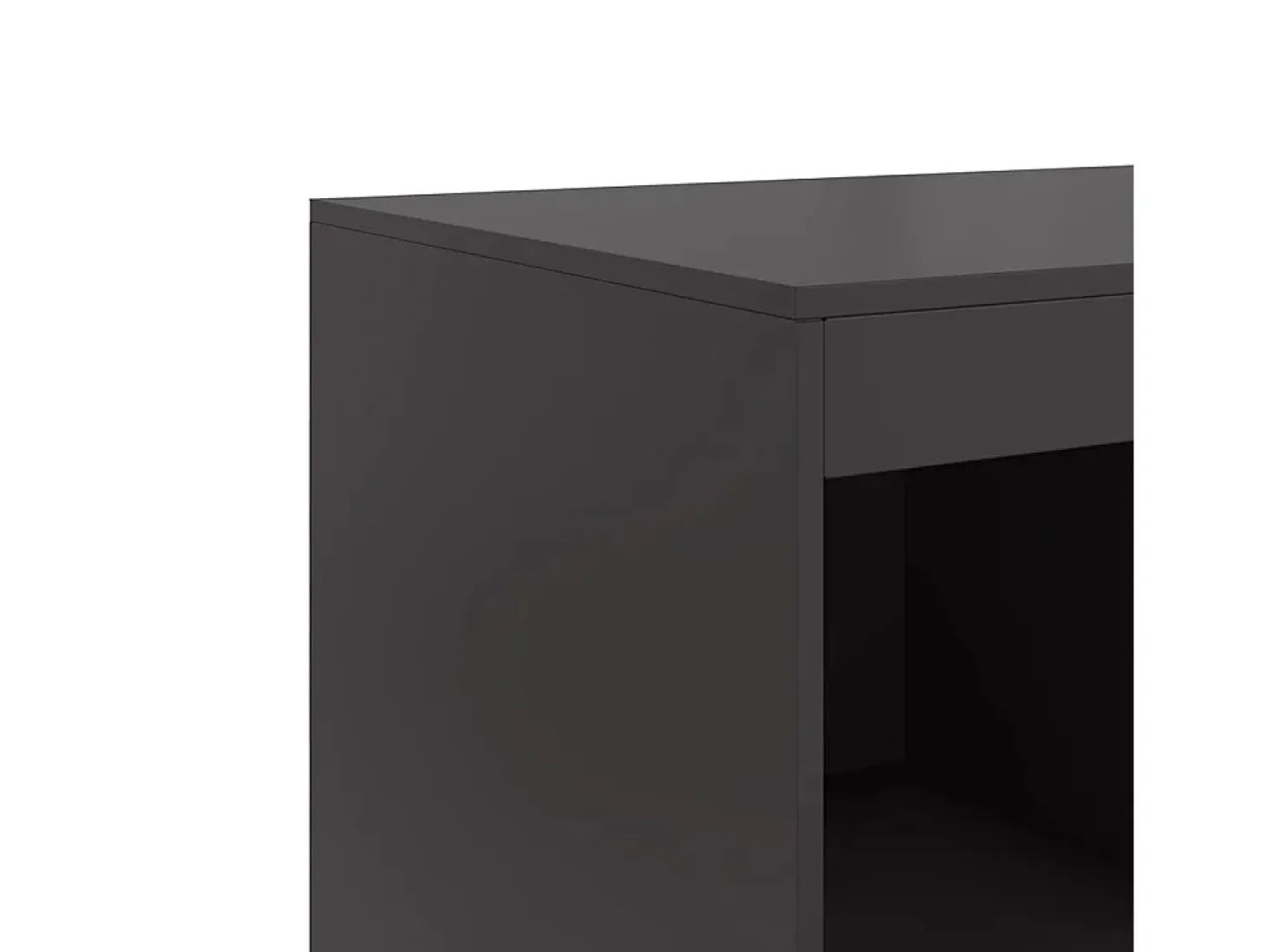 Aparador buffet cómoda armario mueble organizador cocina salón salón alto 67 x 39 x 95 cm acero negro 02_0034954