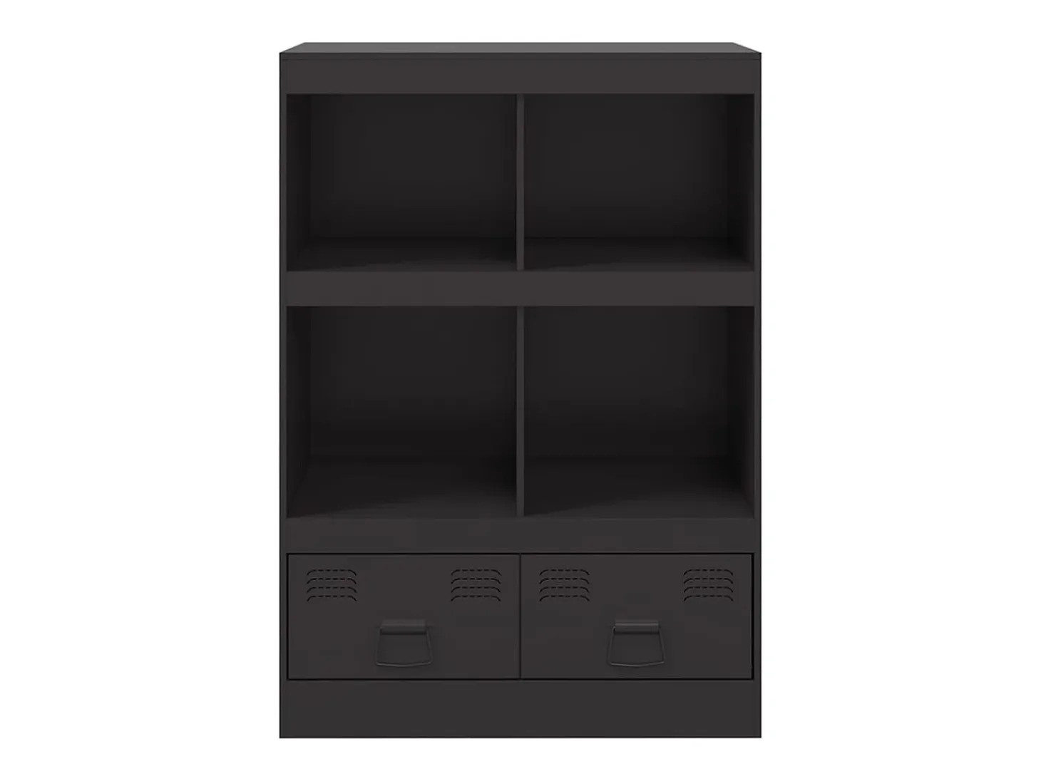 Aparador buffet cómoda armario mueble organizador cocina salón salón alto 67 x 39 x 95 cm acero negro 02_0034954