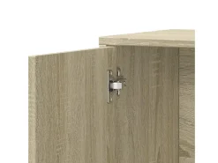 Aparador buffet cómoda armario unidad de almacenamiento organizador cocina salón salón juego de 2 sonoma 60 x 31 x 70 cm marrón madera contrachapada 02_0036817