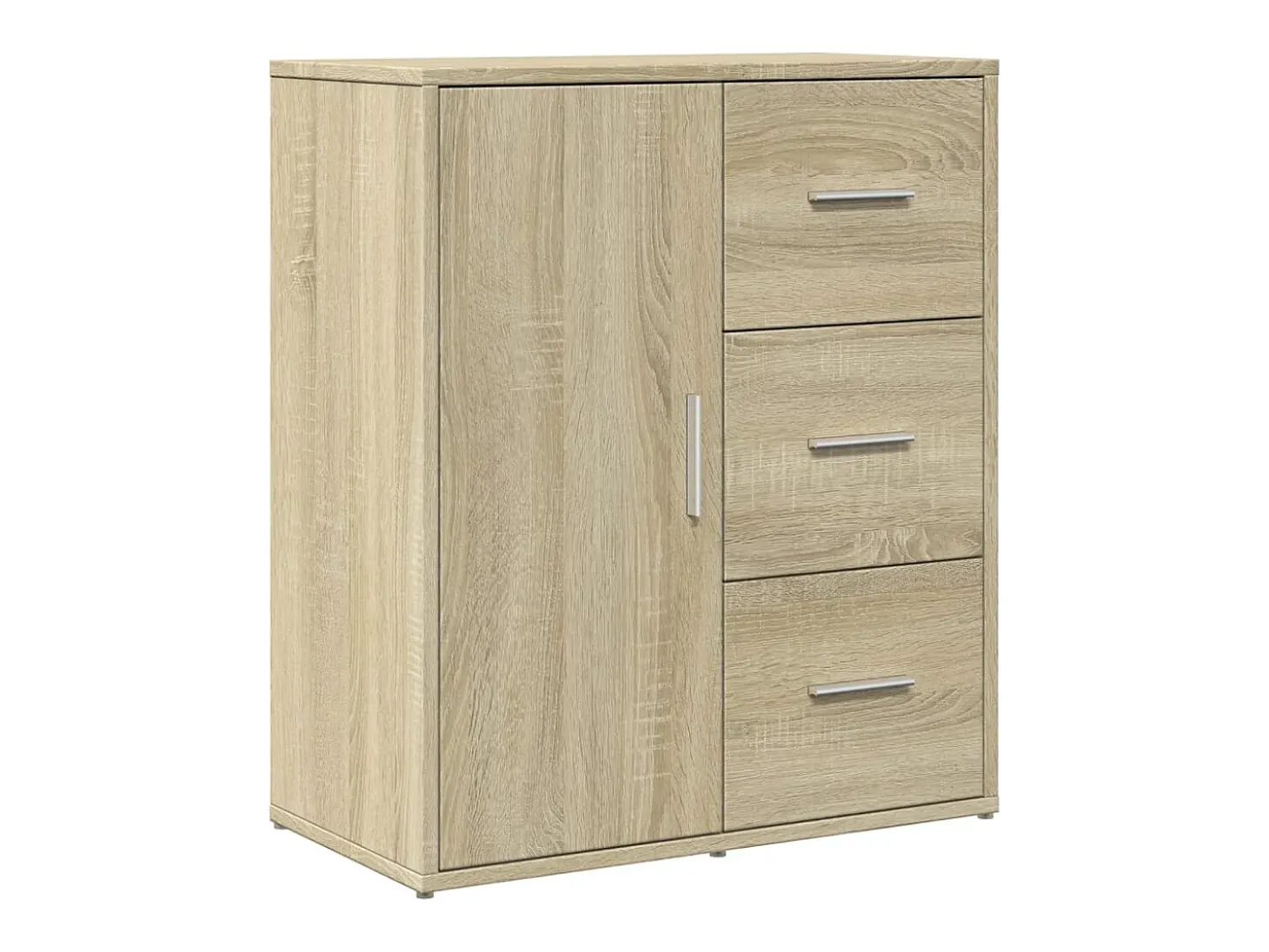 Aparador buffet cómoda armario unidad de almacenamiento organizador cocina salón salón juego de 2 sonoma 60 x 31 x 70 cm marrón madera contrachapada 02_0036817