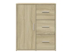 Aparador buffet cómoda armario unidad de almacenamiento organizador cocina salón salón juego de 2 sonoma 60 x 31 x 70 cm marrón madera contrachapada 02_0036817