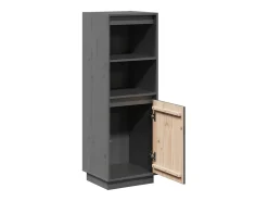 Aparador buffet cómoda armario mueble organizador cocina salón salón alto 37 x 34 x 110 cm madera maciza de pino gris 02_0034225