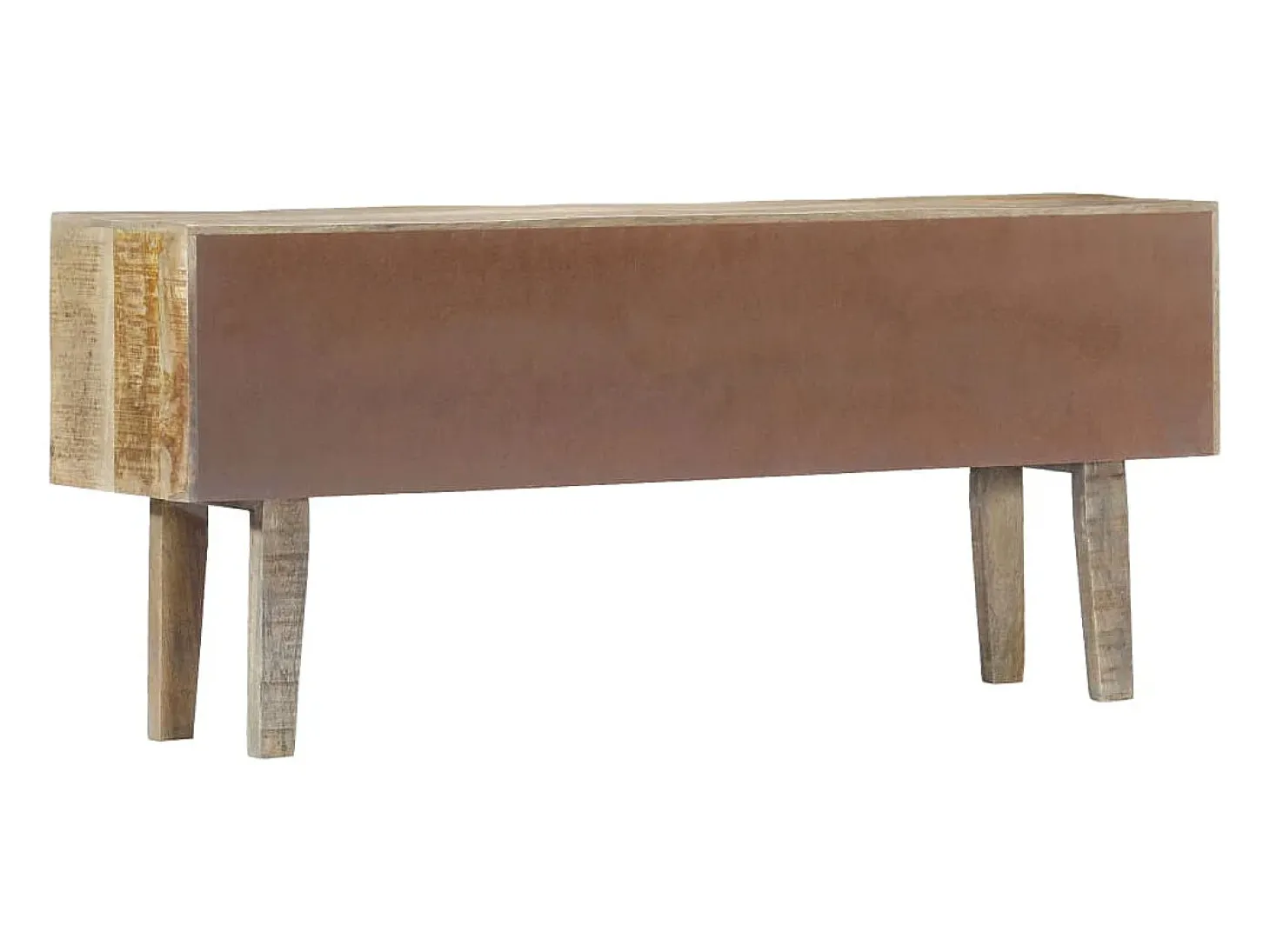 Aparador buffet cómoda armario mueble organizador cocina salón salón 140 x 30 x 60 cm madera maciza de mango marrón 02_0029548
