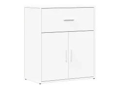 Aparador buffet cómoda armario mueble organizador cocina salón salón juego de 2 60 x 31 x 70 cm madera contrachapada blanca 02_0036673