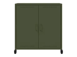 Aparador buffet cómoda armario mueble organizador cocina salón salón oliva 68,5 x 39 x 72 cm verde acero 02_0036588