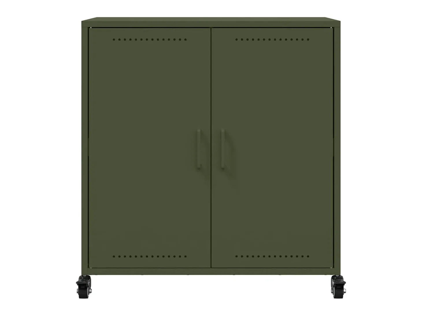 Aparador buffet cómoda armario mueble organizador cocina salón salón oliva 68,5 x 39 x 72 cm verde acero 02_0036588