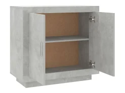 Aparador buffet cómoda armario unidad de almacenamiento organizador cocina salón salón 80 x 40 x 75 cm madera contrachapada gris 02_0032107