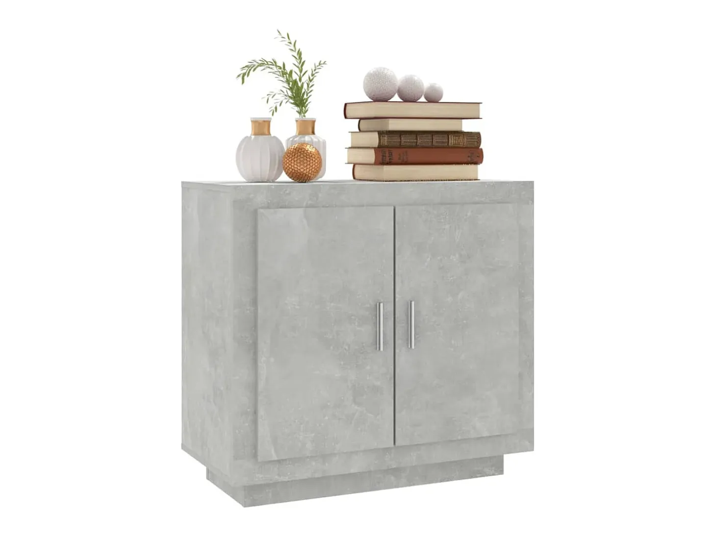 Aparador buffet cómoda armario unidad de almacenamiento organizador cocina salón salón 80 x 40 x 75 cm madera contrachapada gris 02_0032107