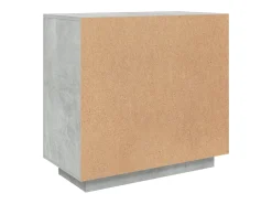 Aparador buffet cómoda armario unidad de almacenamiento organizador cocina salón salón 80 x 40 x 75 cm madera contrachapada gris 02_0032107