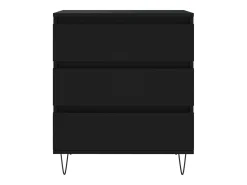 Aparador buffet cómoda armario mueble organizador cocina salón salón 60 x 35 x 70 cm madera contrachapada negra 02_0035996