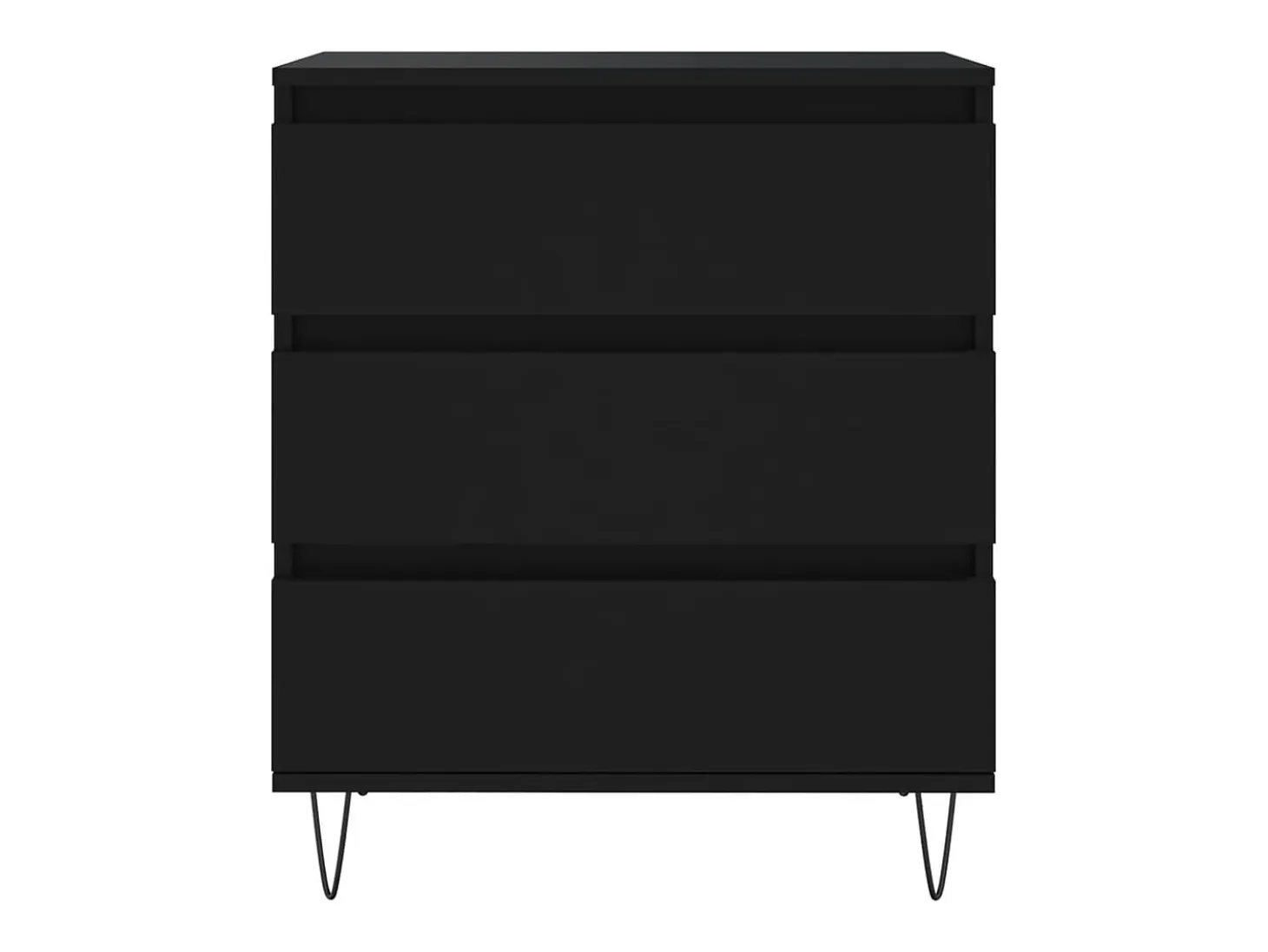Aparador buffet cómoda armario mueble organizador cocina salón salón 60 x 35 x 70 cm madera contrachapada negra 02_0035996