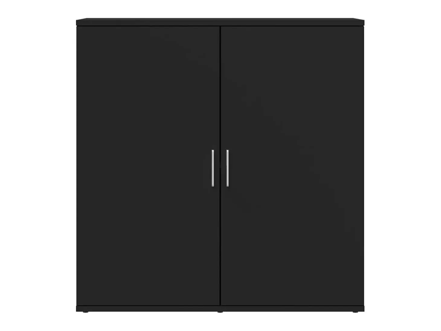 Aparador buffet cómoda armario mueble organizador cocina salón salón juego de 2 79 x 38 x 80 cm madera contrachapada negra 02_0036927
