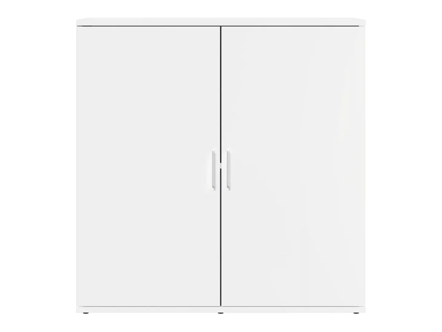 Aparador buffet cómoda armario mueble organizador cocina salón salón juego de 2 79 x 38 x 80 cm madera contrachapada blanca 02_0036686