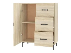 Aparador buffet cómoda armario unidad de almacenamiento organizador cocina salón salón Sonoma 69,5 x 34 x 90 cm madera contrachapada marrón 02_0031655