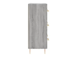 Aparador buffet cómoda armario unidad de almacenamiento organizador cocina salón salón Sonoma 69,5 x 34 x 90 cm madera contrachapada gris 02_0036489