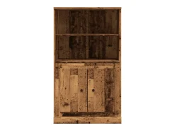 Aparador buffet cómoda armario mueble organizador cocina salón salón alto madera vieja 60 x 35,5 x 103,5 cm madera contrachapada marrón 02_0035655