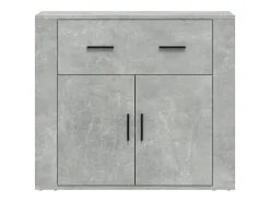 Aparador buffet cómoda armario mueble organizador cocina salón salón 80 x 33 x 70 cm madera contrachapada gris 02_0032100