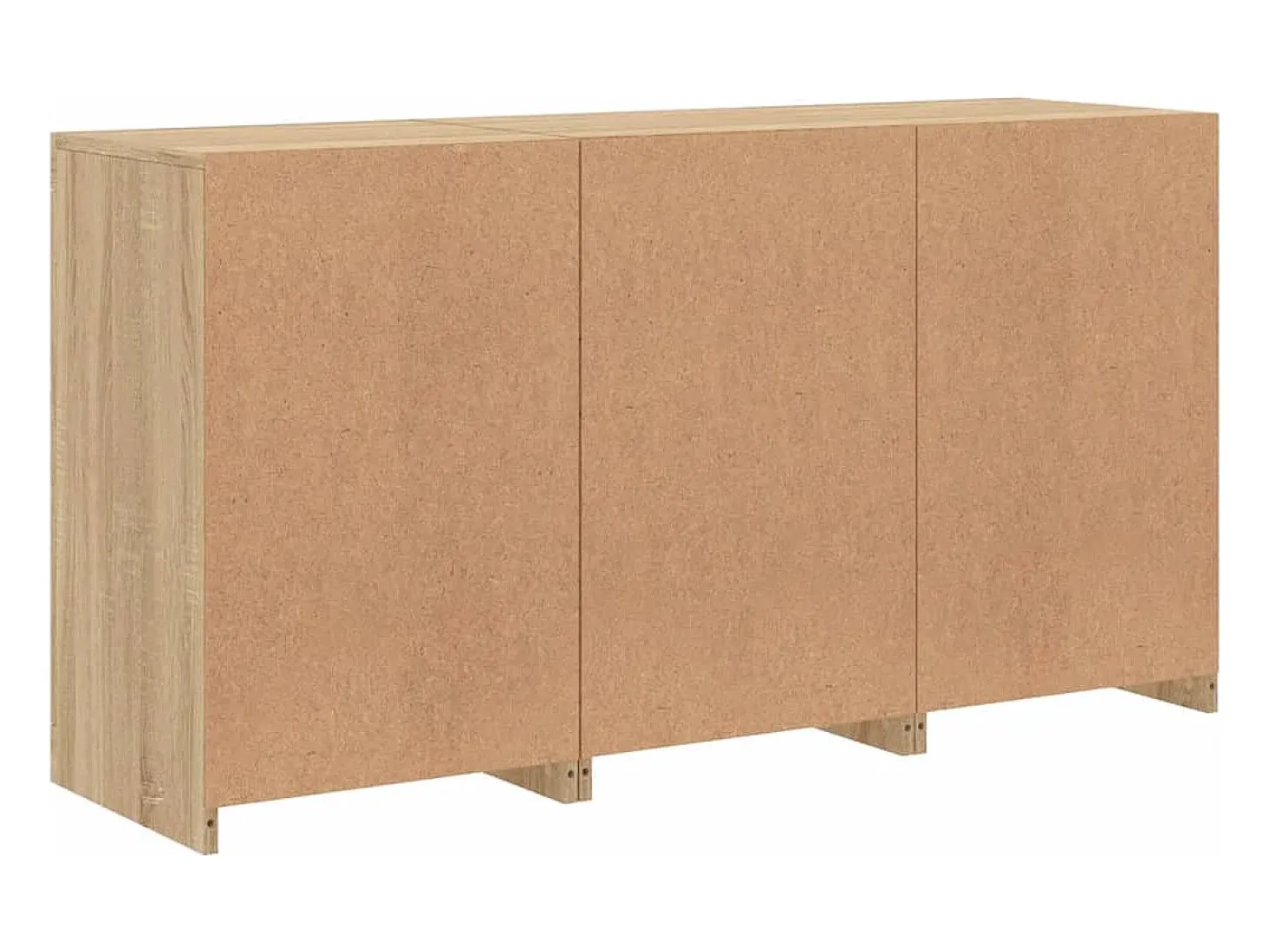 Aparador buffet cómoda armario mueble organizador cocina salón salón con luces LED sonoma 123 x 37 x 67 cm marrón 02_0029937