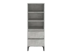 Aparador buffet cómoda armario mueble organizador cocina salón salón alto 40 x 36 x 110 cm madera contrachapada gris 02_0034436