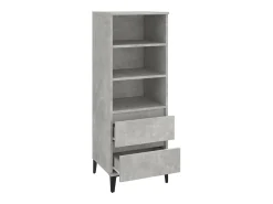 Aparador buffet cómoda armario mueble organizador cocina salón salón alto 40 x 36 x 110 cm madera contrachapada gris 02_0034436
