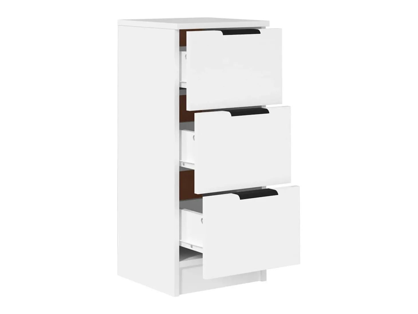 Aparador buffet cómoda armario mueble organizador cocina salón salón juego de 2 30 x 30 x 70 cm blanco madera contrachapada 02_0036651