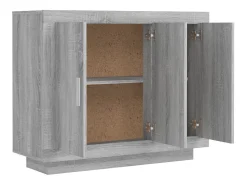 Aparador buffet cómoda armario unidad de almacenamiento organizador cocina salón salonsonoma 92 x 35 x 75 cm madera contrachapada gris 02_0036558