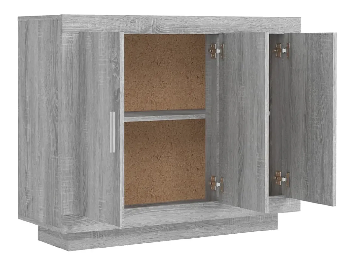 Aparador buffet cómoda armario unidad de almacenamiento organizador cocina salón salonsonoma 92 x 35 x 75 cm madera contrachapada gris 02_0036558
